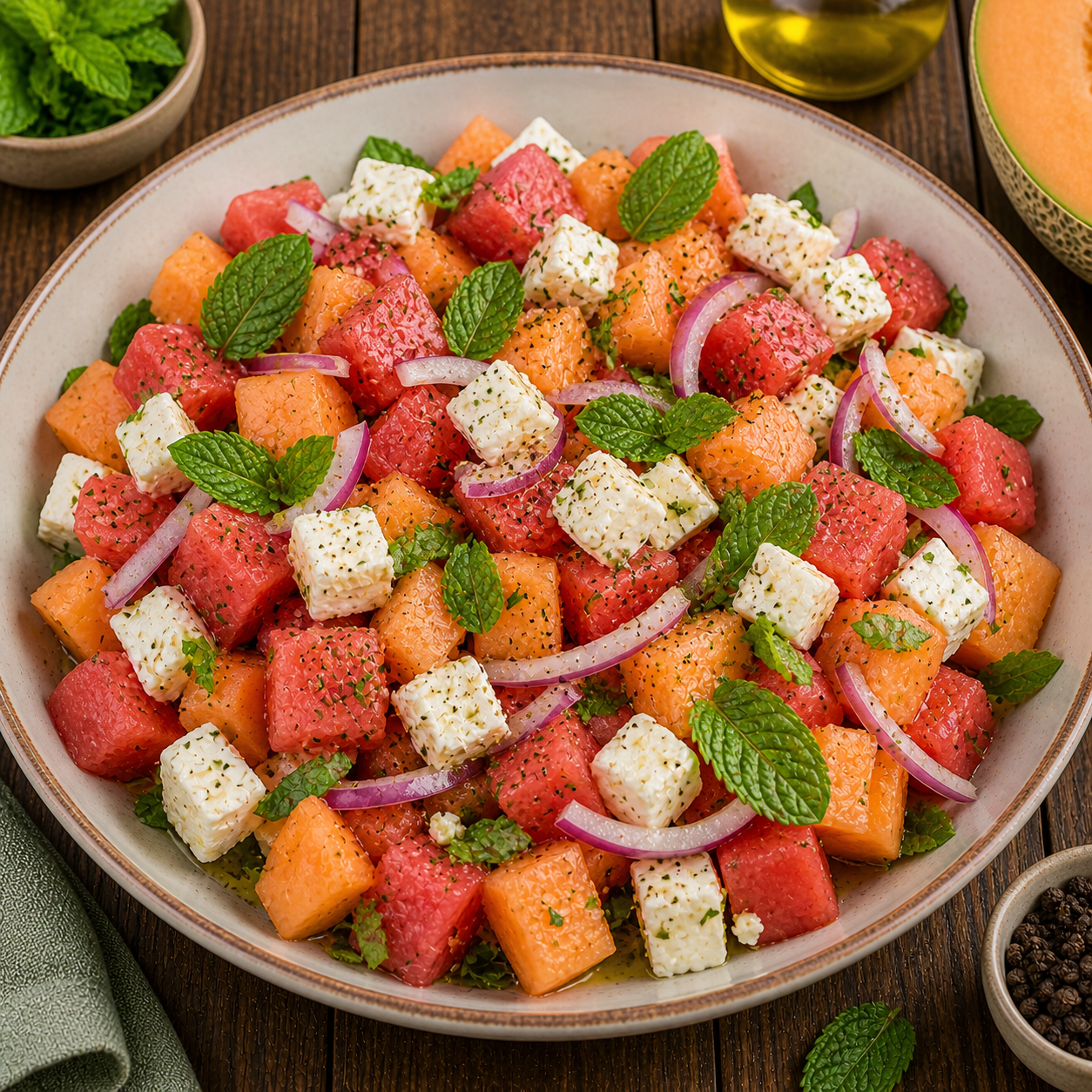 Melonen-Feta-Salat