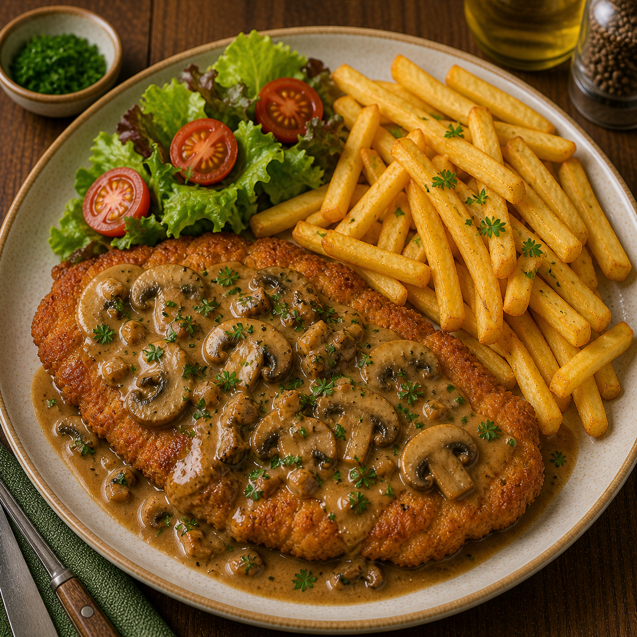 Hähnchen-Jägerschnitzel