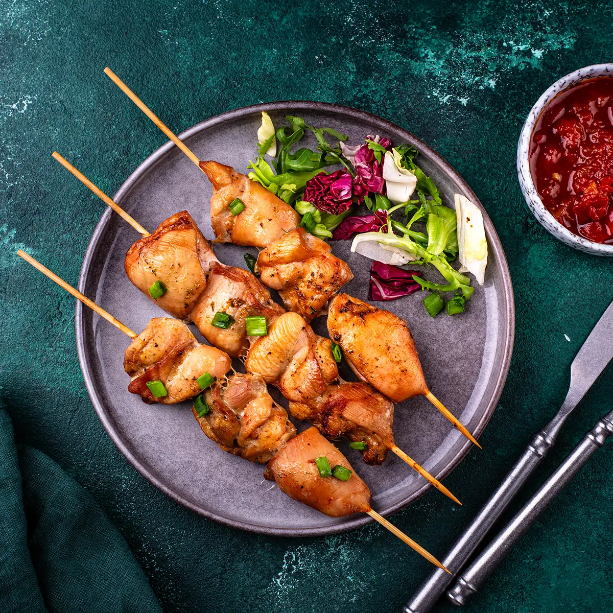 Orientalische Hähnchenspieße