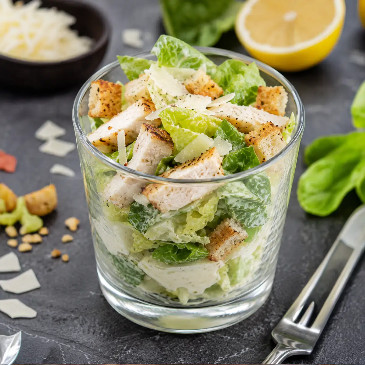 Ceasar Salad im Glas