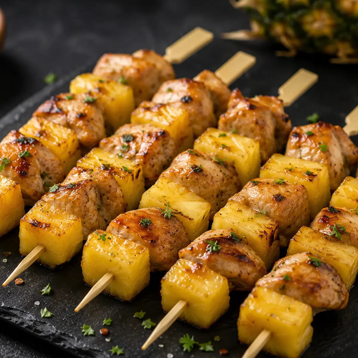 Hähnchen-Ananas Spieß