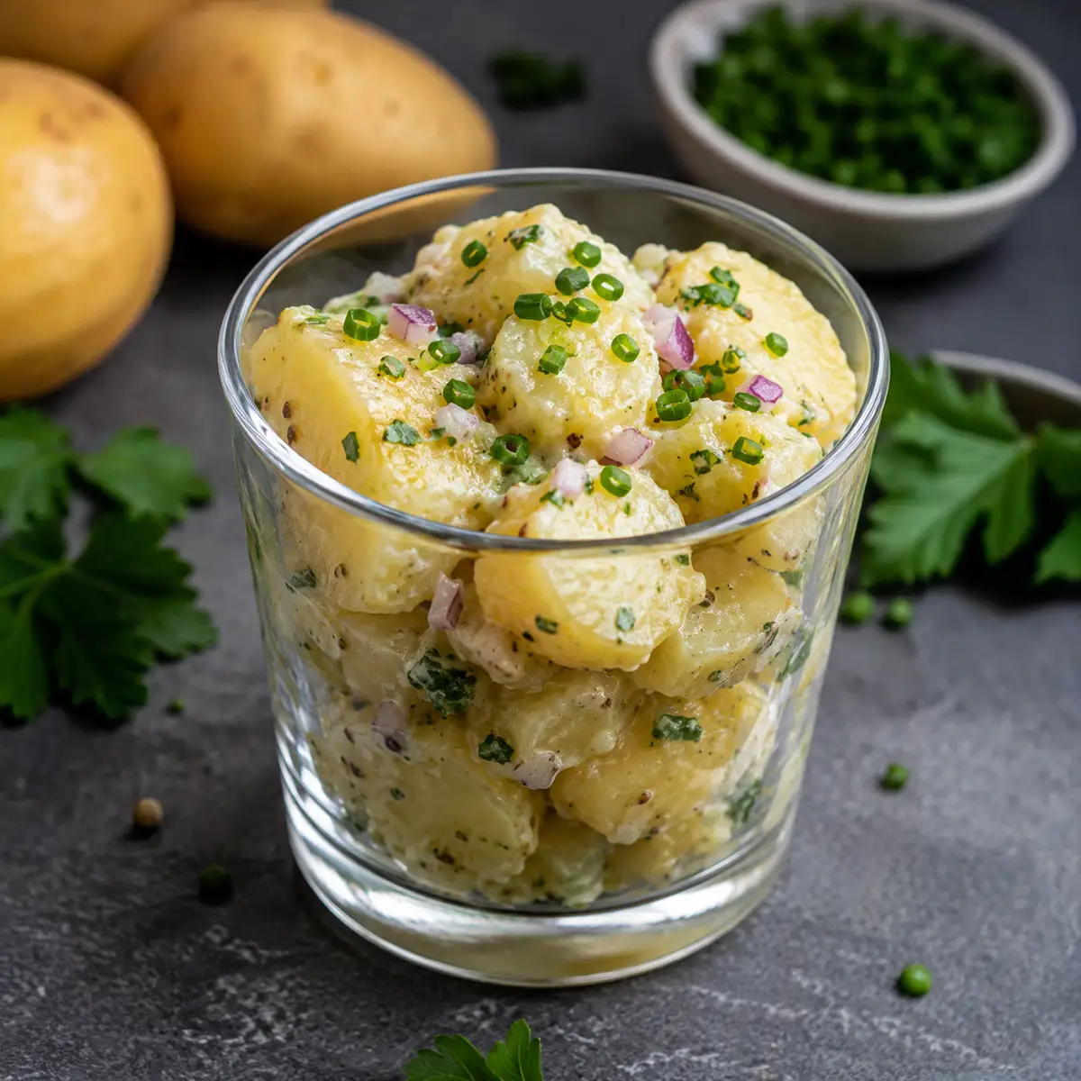Kartoffelsalat im Glas