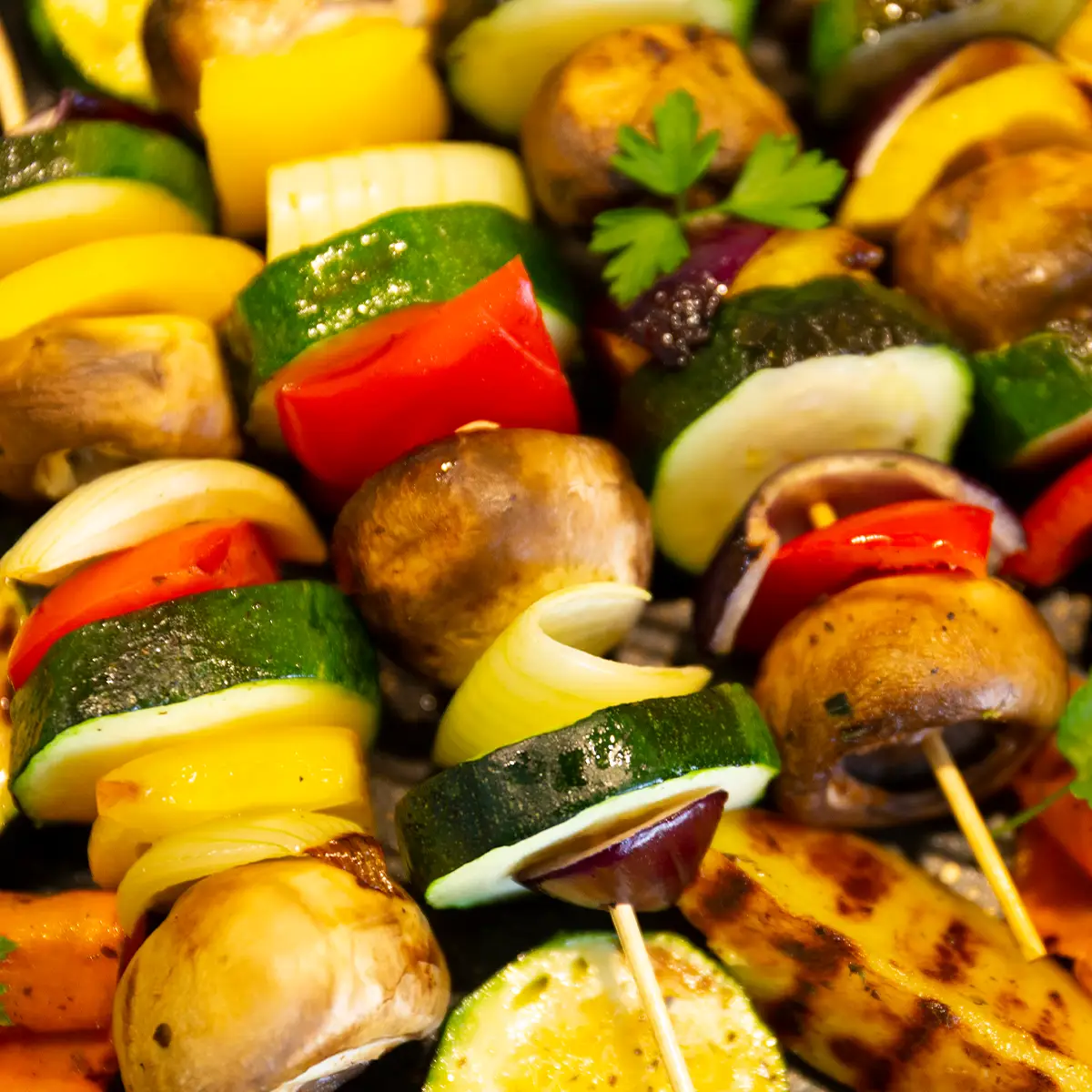 Vegetarische Grillspieße