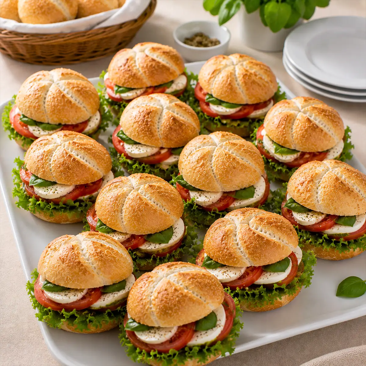 Tomate-Mozzarella Brötchen