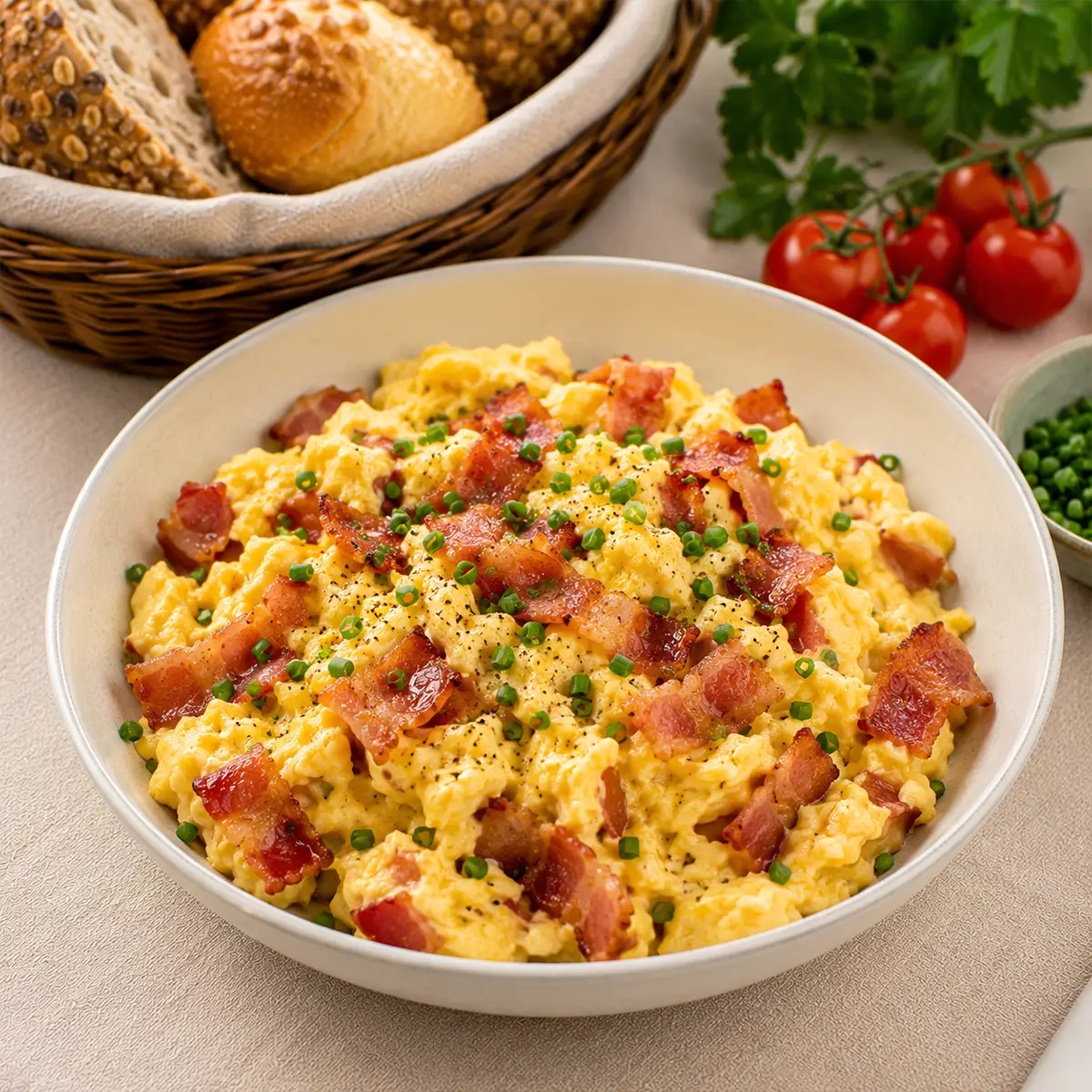 Rührei mit Speck